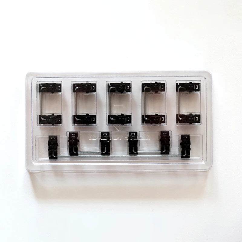 Plate Mount Stabilizer V3, Innovative Pre-clipped Stem for Minimum Wire Wobble 2U 6.25U 7U Plate Keyboard Stabilizers V3 Qme