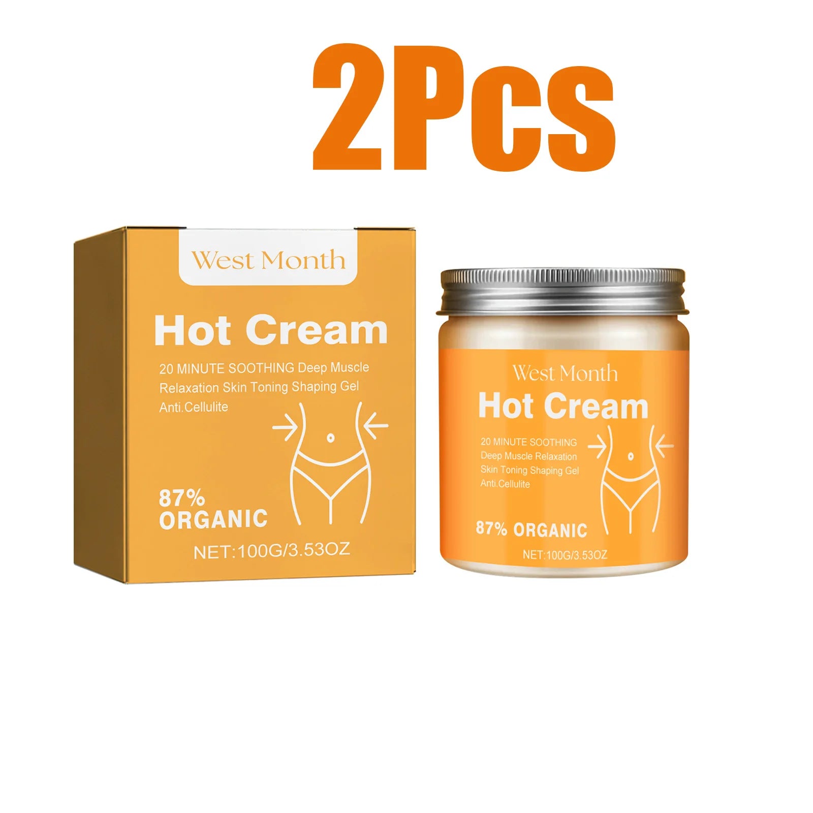 Hot Cream Massage Slimming Cream 87% Organic Anti Cellulite Slimming Lotion Thermal Fat Burning Massage Weight Loss Cream Qme 200g Boxed