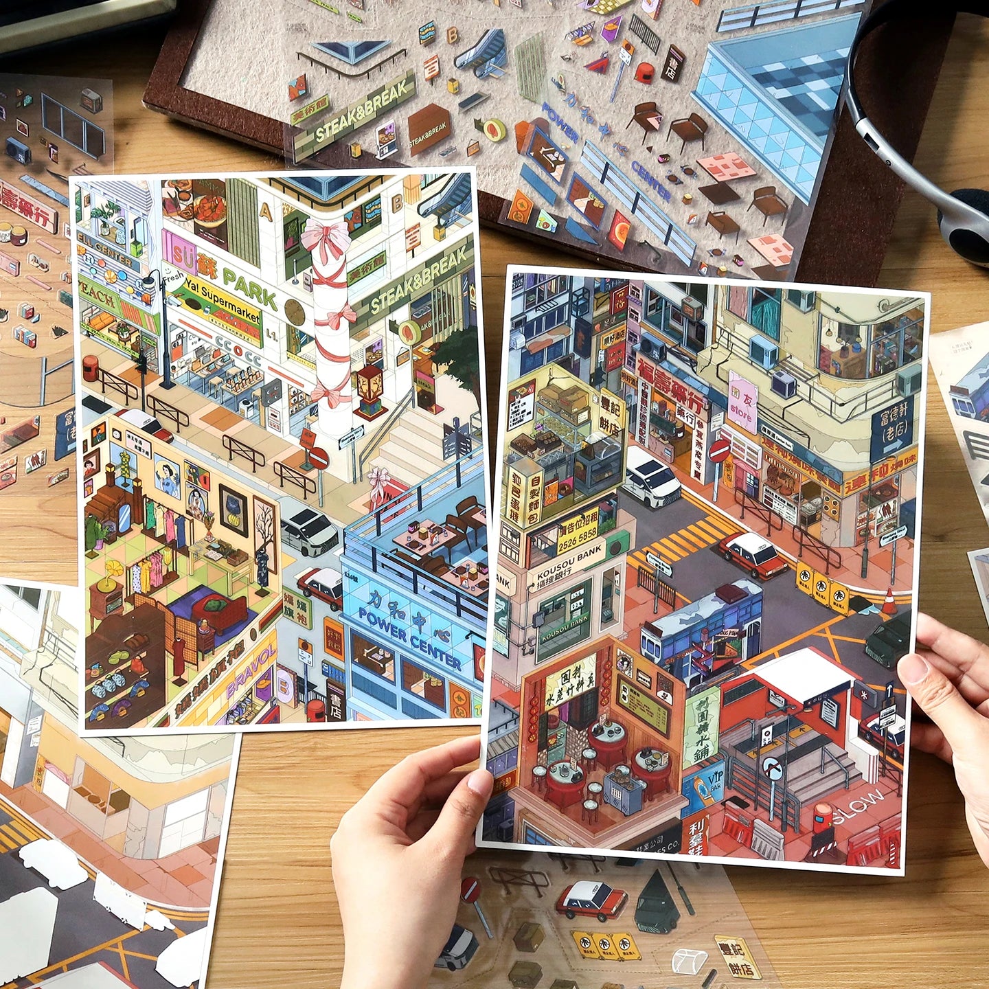Today's Opening Series 47th round 2.5D Large Edition Landscape Sticker Handmade DIY Decompression Decal for Creative Crafts Qme AB