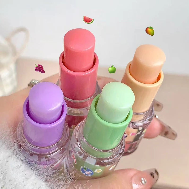 Gege Bear Fruit-flavored Lip Balm Hydrating Cute Keychain Pendant Qme