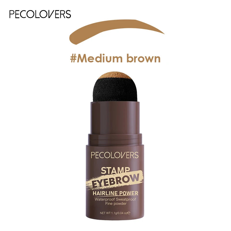3 in 1 Eyebrow Stamp, Long-lasting Waterproof Perfect Eye Brows Stencil, Retouching The Face Hairline Contour Fine Powder Qme 04