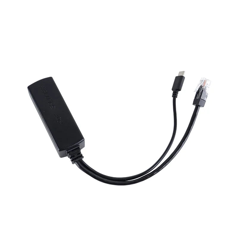 1PCS POE Splitter 48V to 5V 2.4A Gigabit Power Supply Module with Isolation Power Separation Cable Qme 48V to 5V
