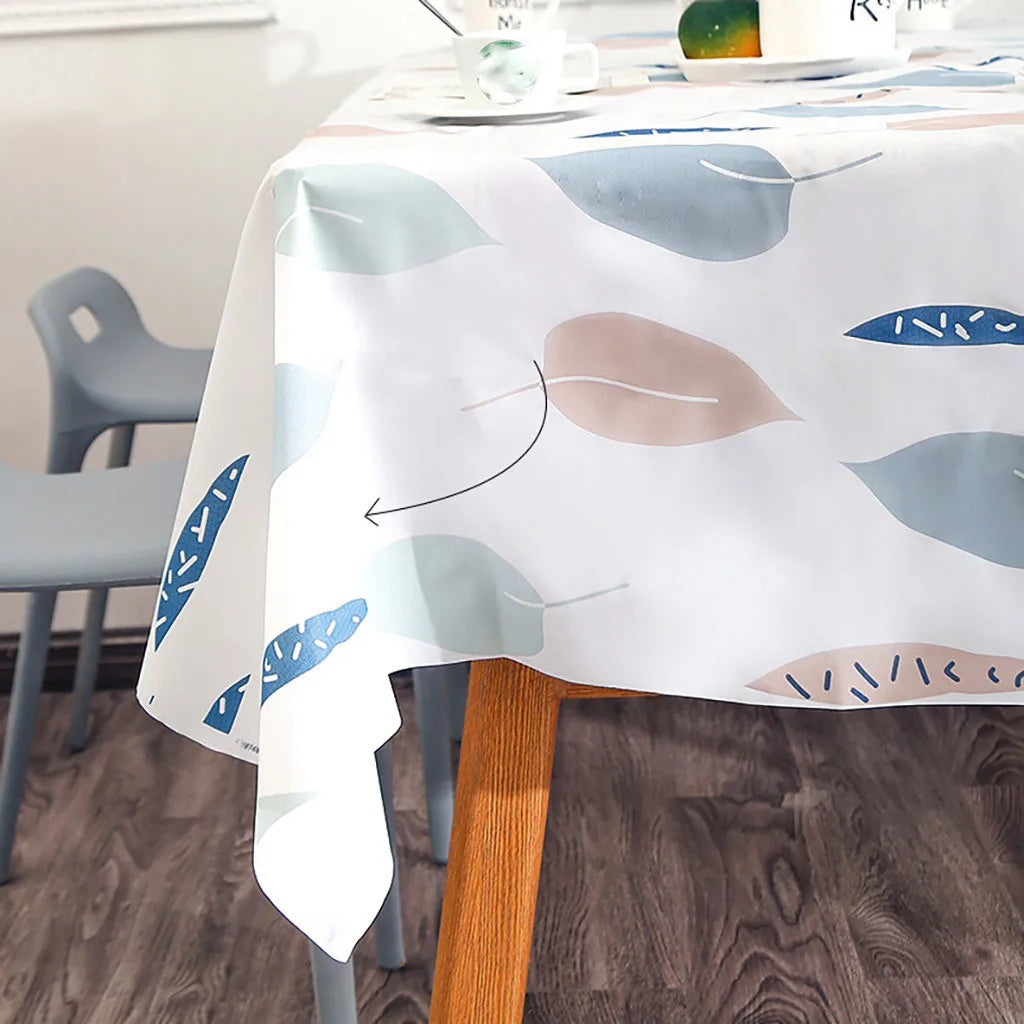 Rectangle Large Tablecloth Bright Smooth Oil Proof Kitchen Table Cover Anniversary Dining Party Dinning Table Decoration Qme