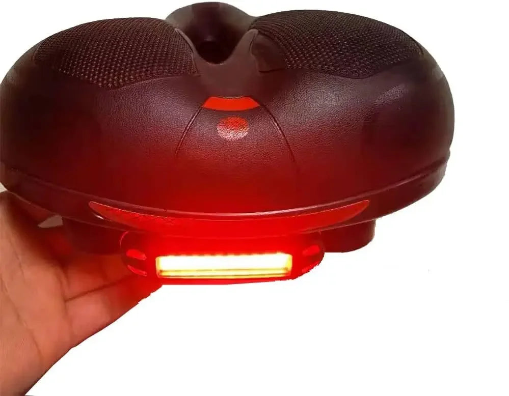 Wide Comfortable Bike Seat, Soft Bicycle Saddle Cushion with Taillight,Waterproof Bicycle Seat Cushion Memory Foam.Universal Fit Qme