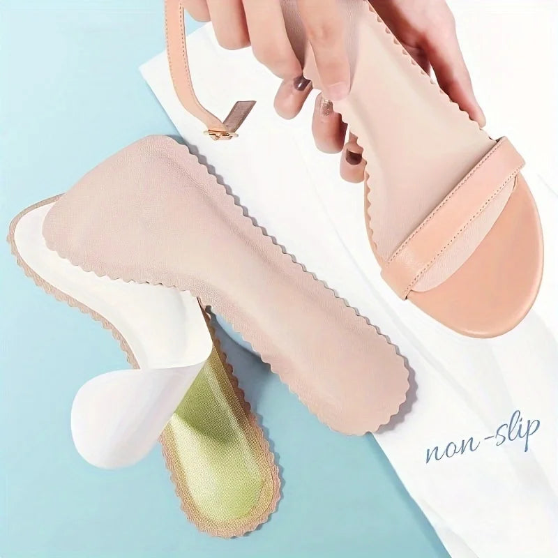 Self-Adhesive Sandal Insoles,Anti-Slip Breathable Shoe Pads for Heels,Open-Toe Shoes,Sweat-Absorbent Foot Cushions Qme