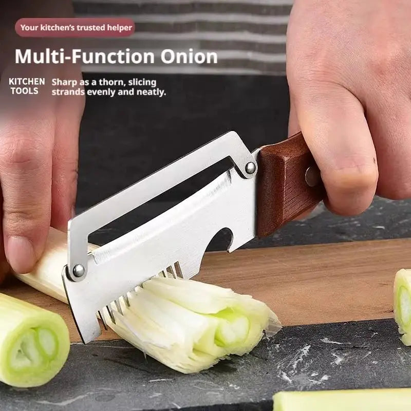 Vegetable Peeler Stainless Steel Wooden Handle Multifunctional Qme