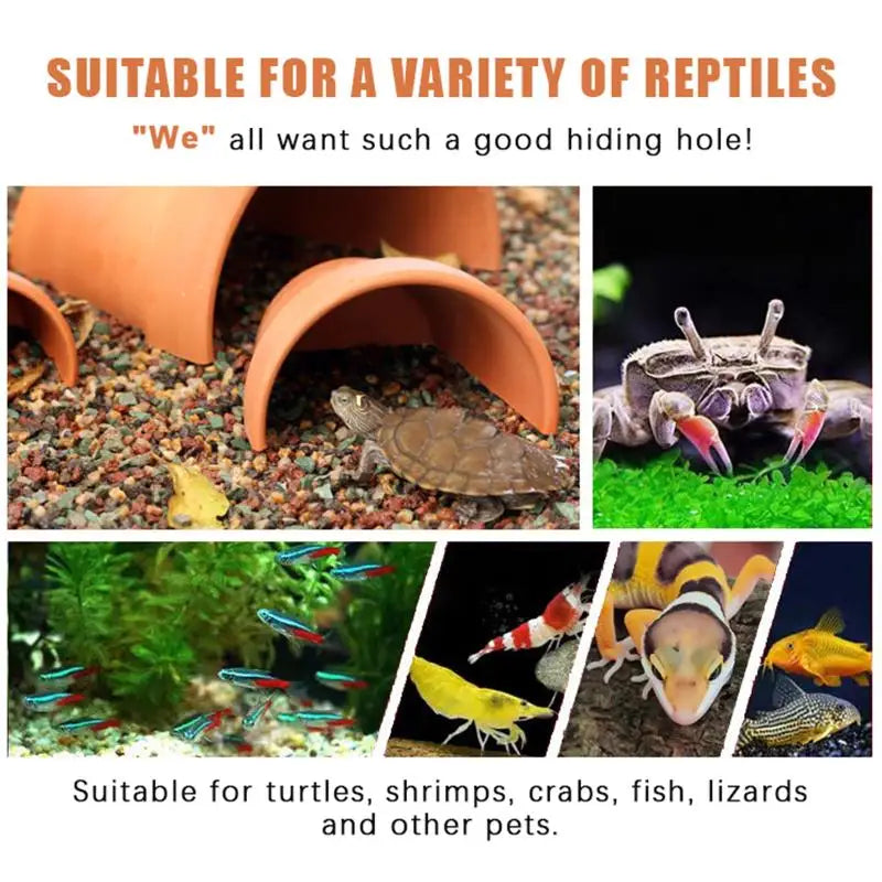 Practical Decorative Fish Shrimp House Breathable Red Fish Spawning Cave Ceramics Crab Safe House Fish Tank Qme