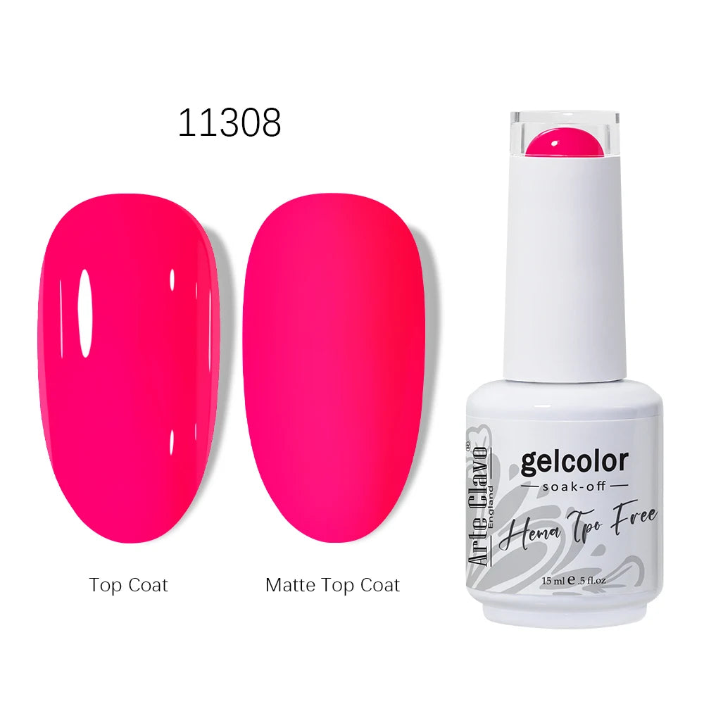 Arte Clavo HEMA TPO Gel Nail Polish Pink Series Semi Permanent Soak