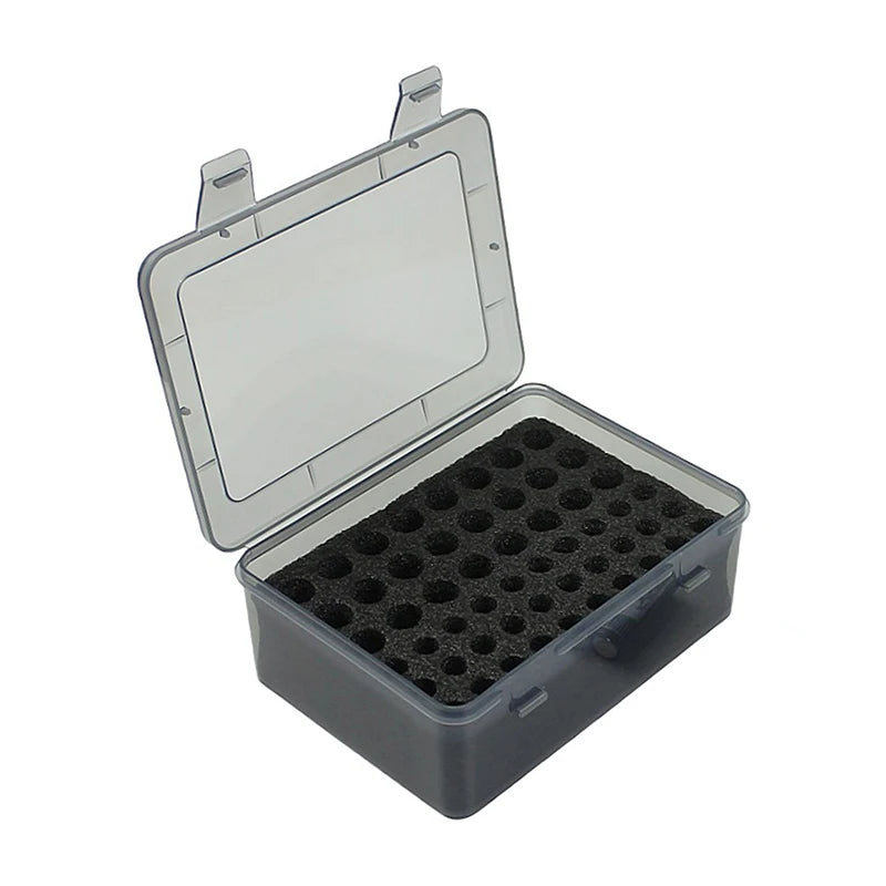 Battery Storage Organizer Holder Holds 54 AA AAA Batteries Box Case Qme Black