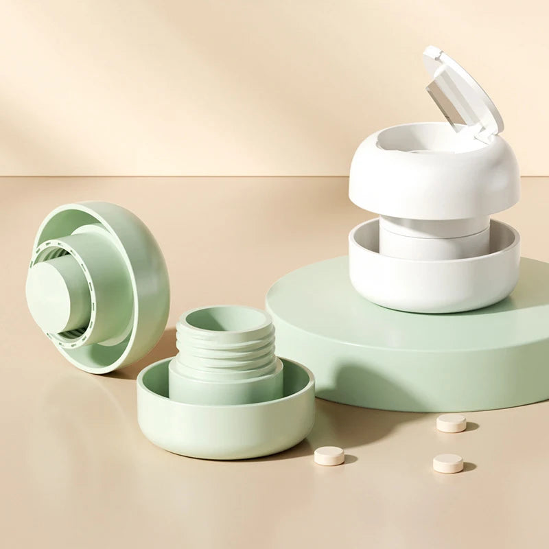 Pill Cutting Dispenser Organizer 1 Portable Grinder Cutter Qme
