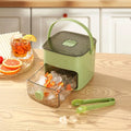 Ice Cube Tray Lid Bin Space-saving Small Bucket Tongs Easy Release Qme A