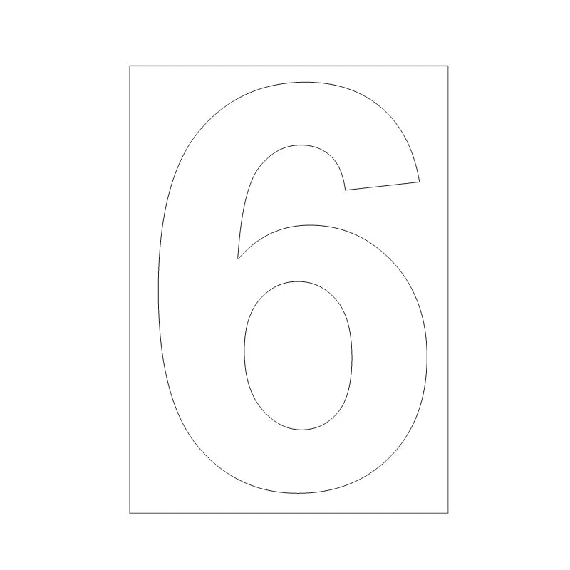 Self-adhesive Trash Can Labels Wheelie Bin Number Sticker Durable Qme A6