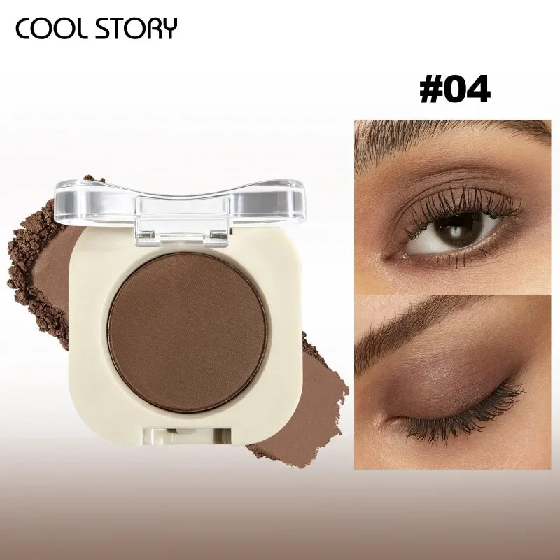 Eyeshadow Palette - Matte & Shimmer Nude Colors, Multi-Use Makeup Palette for Eyes & Face, Smooth Formula, Long Lasting Pigment Qme 04 Deep Brown