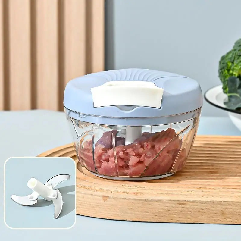 Manual Pull Crusher Food Chopper Stainless Steel Meat Mincer Garlic Qme C
