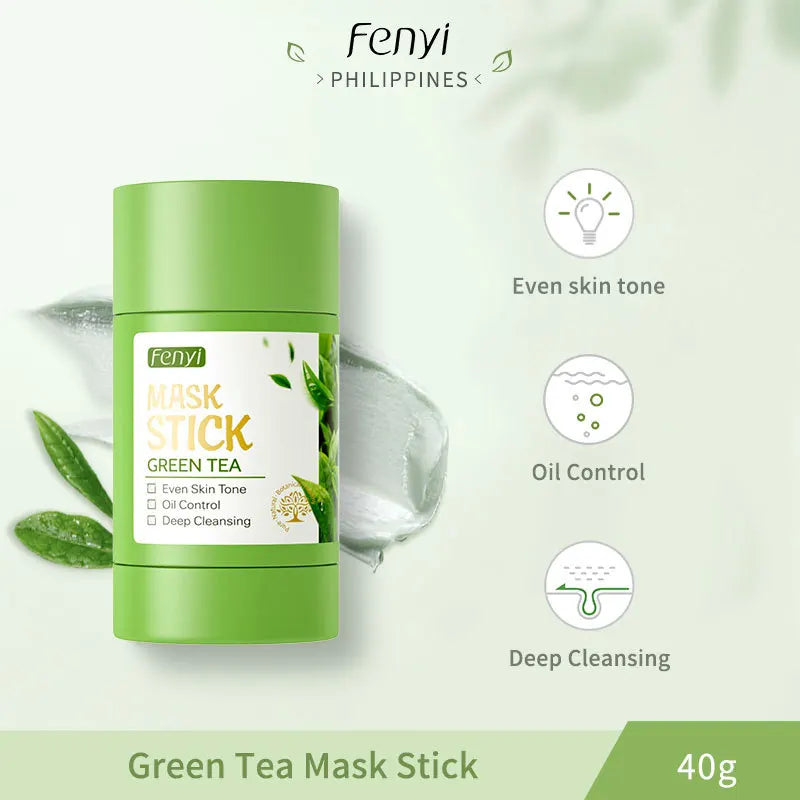 Green Tea Solid Face Mask Stick Cleansing Brightening Moisturizing Qme Default Title