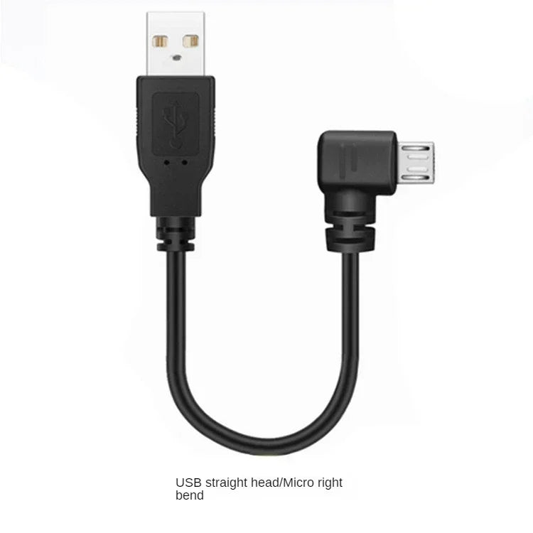 5pcs 0.25m Android Elbow Data Line Up and Down Left and Right Bend Micro USB Android Mobile Phone Line Car Recorder Charging Qme Micro Right bend