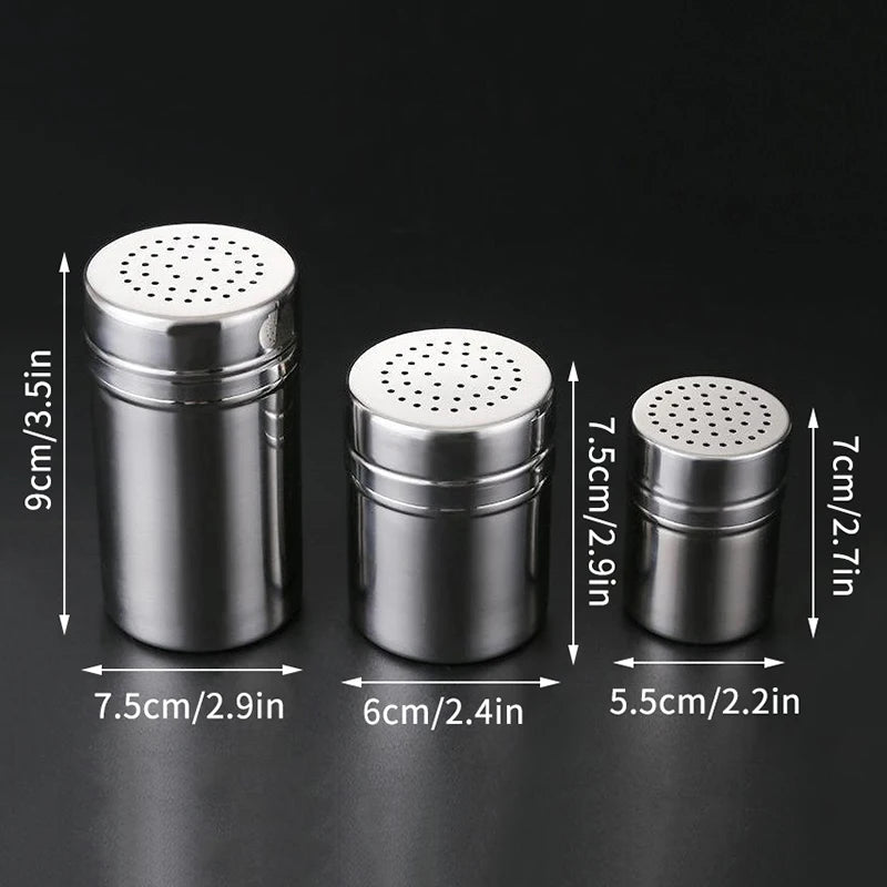 Multipurpose Stainless Steel Seasoning Jar Salt Sugar Bottle Kitchen Qme