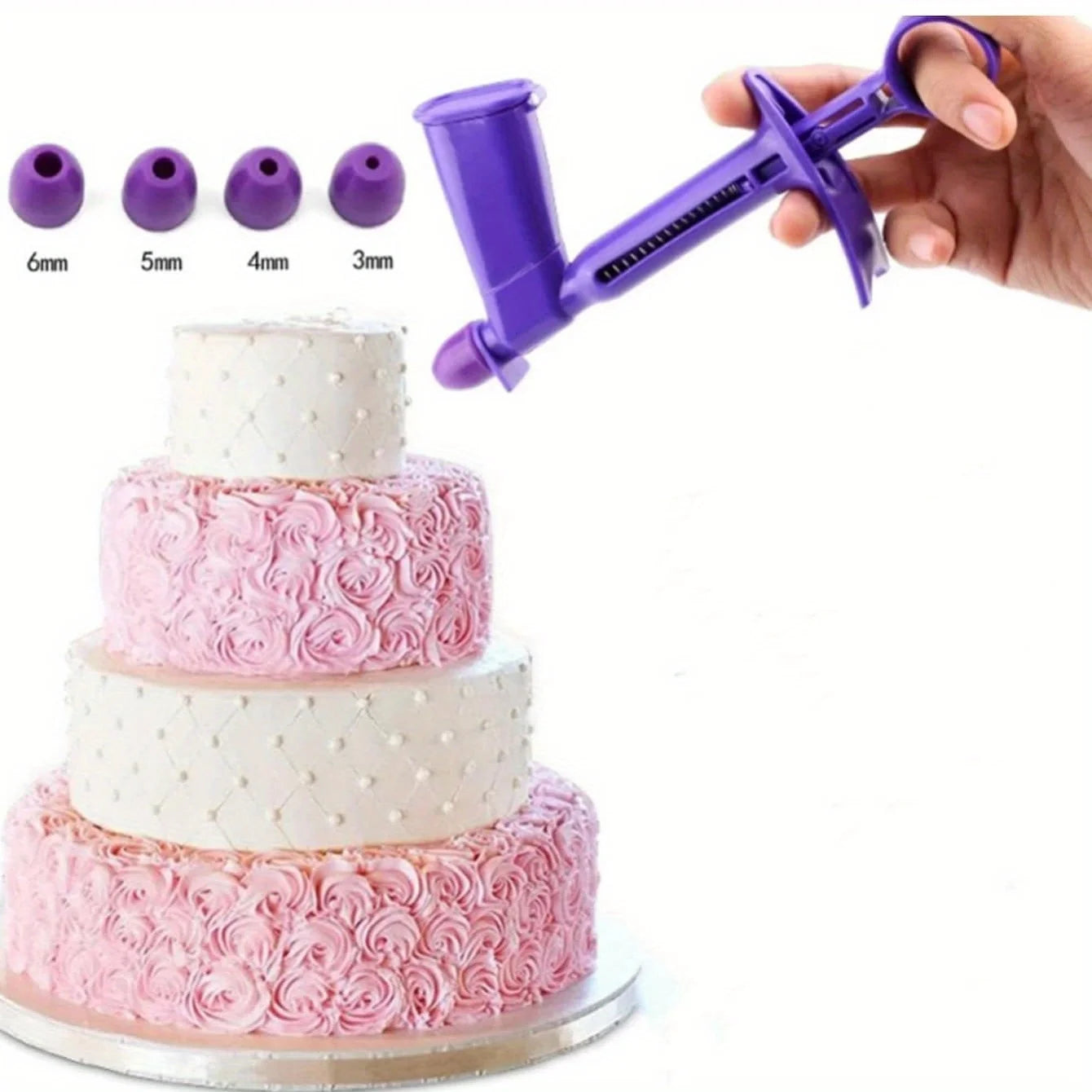 1pc Purple Plastic Pearl Applicator Convenient And Fast Consumable Pearls Fondant Cake Decorating Tool for Sugar Balls Craft Qme Purple
