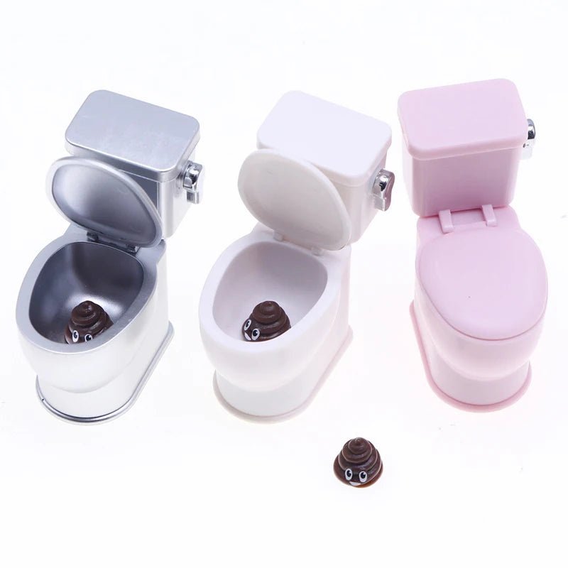 1 12 Dollhouse Miniature Simulation Toilet W Poo Flushing Sound Qme