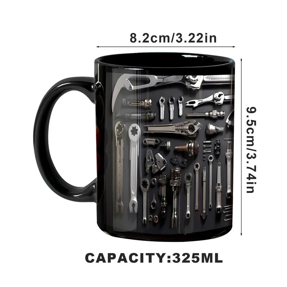 Mechanic Coffee Mug Ceramic Printed Men's Toolbox Cup Bright Colors Qme Style 3 China Mainland 350ml