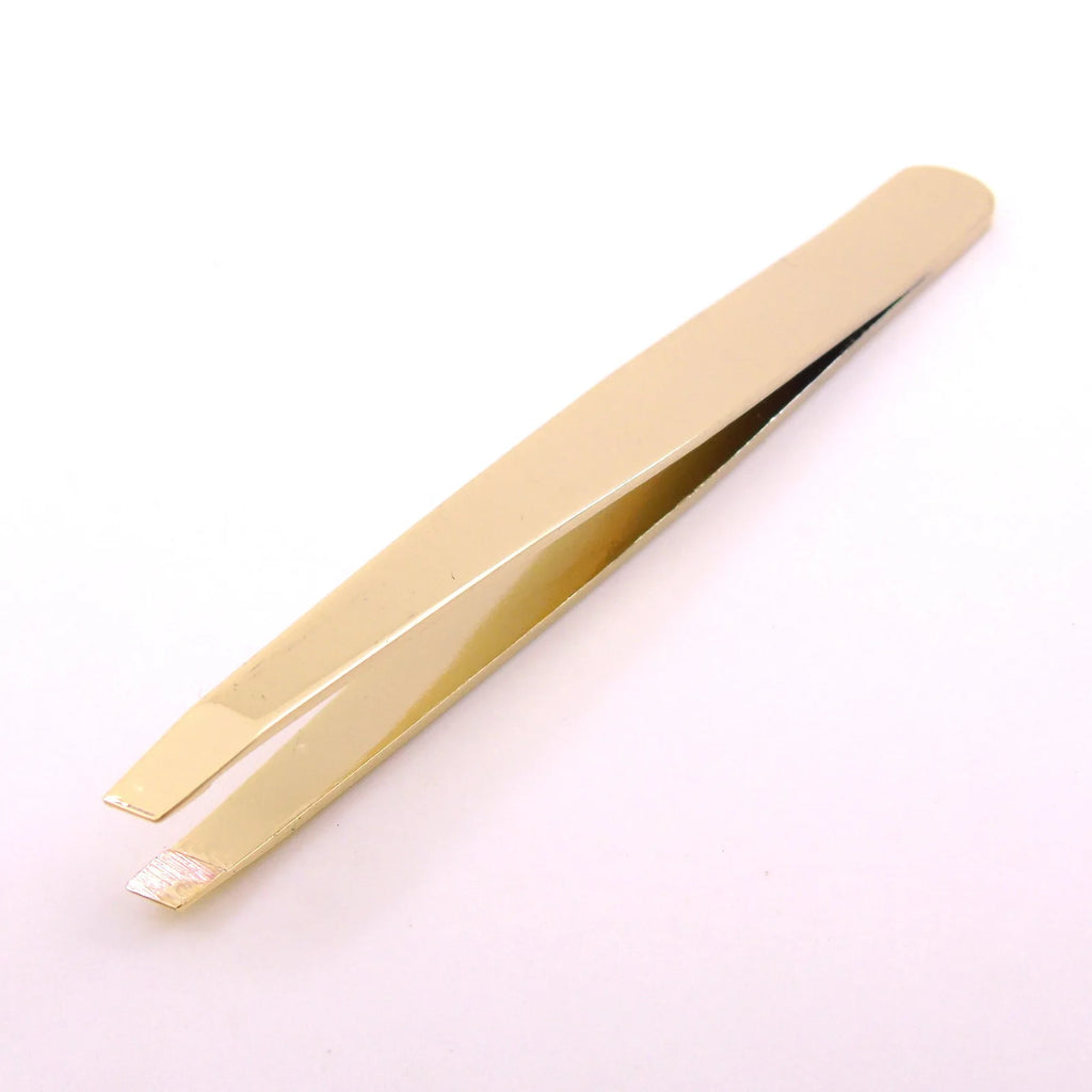 Private Label Eyebrow Tweezers Rose Gold Pincet Clips Stainless Steel Qme