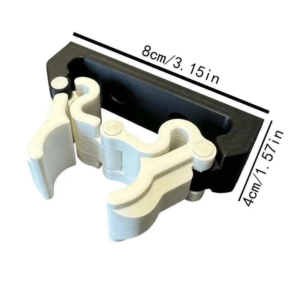 Broom Hanger Mop Organizer Household Holder Outdoor Apartment Kitchen Qme CN Black