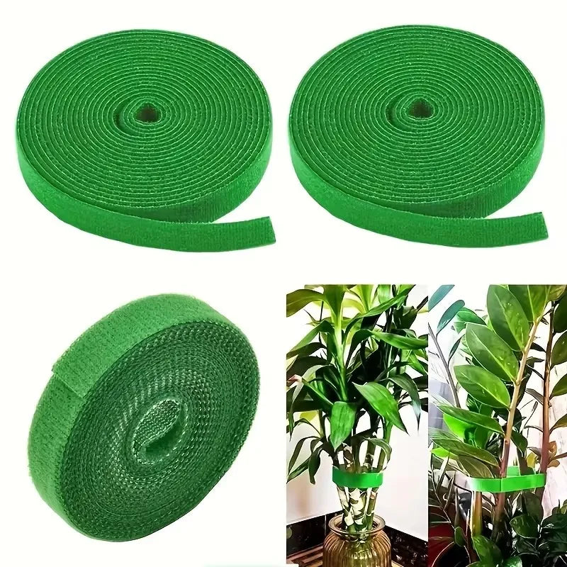 3 Rolls Green Garden Twine Plant Ties Nylon Plant Bandage Garden Hook Loop Bamboo Canl E Wrap Support Garden Accessories Qme