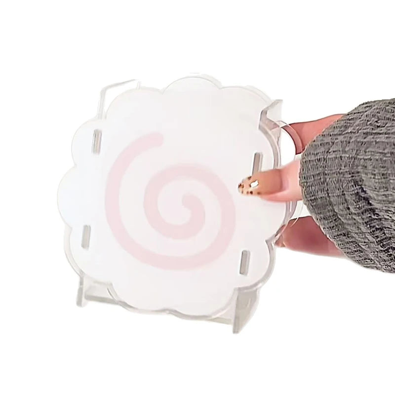 Spiral Design Acrylic Fish Cake Pen Holder Cute Cloud-shaped Qme