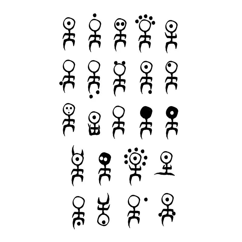Tattoo Sticker Temporary Tattoo Waterproof Long Lasting Body Art for Men Women Finger Wrist Neck Ear Small Fresh Pattern Qme