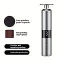 Electric 2-in-1 Foot Grinder And Nail Grinder Foot And Hand Care Equipment With 3-speed Adjustment Usb Charging Foot Grinder Qme grey