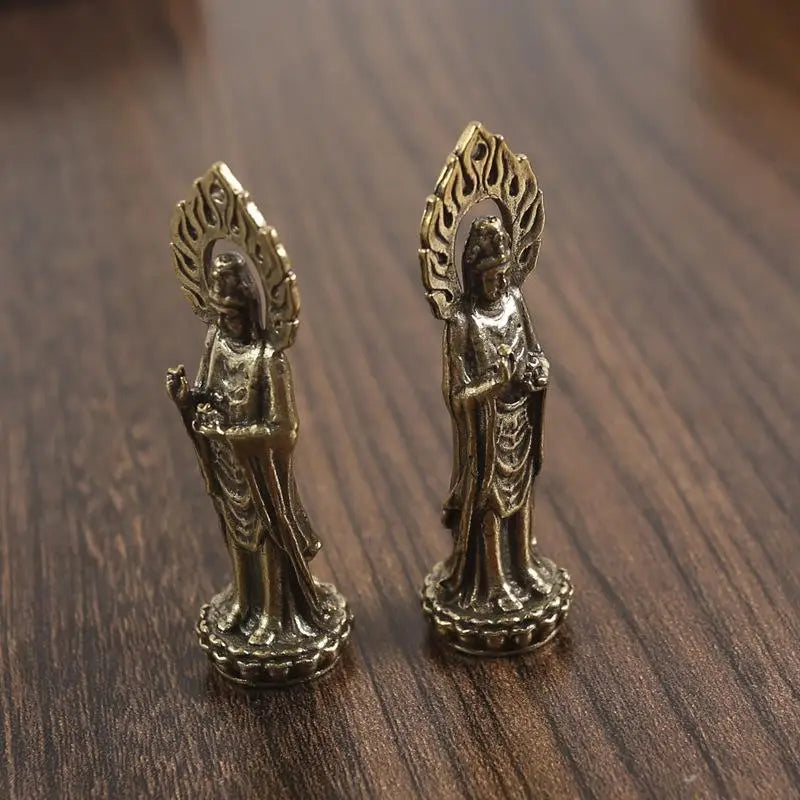 Handicraft Buddhist Decor Buddha Guanyin Statue Bodhisattva Desktop Qme