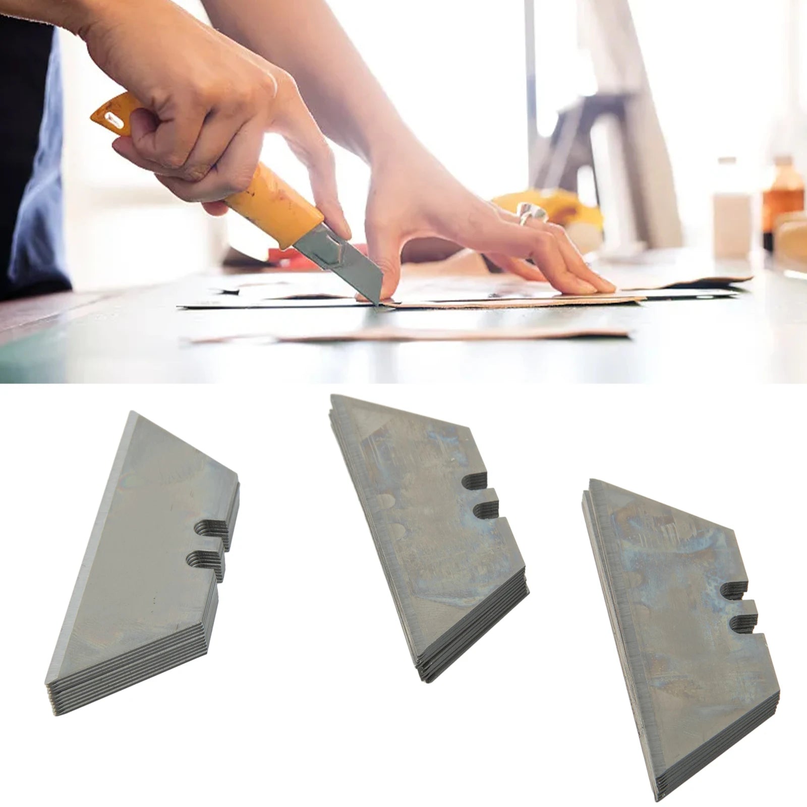 30Pcs Set Trapezoidal Blade Replacement Blade Art Craft Cutter Tool Multifunction For Home School HandCraft Paper Box Cutting Qme