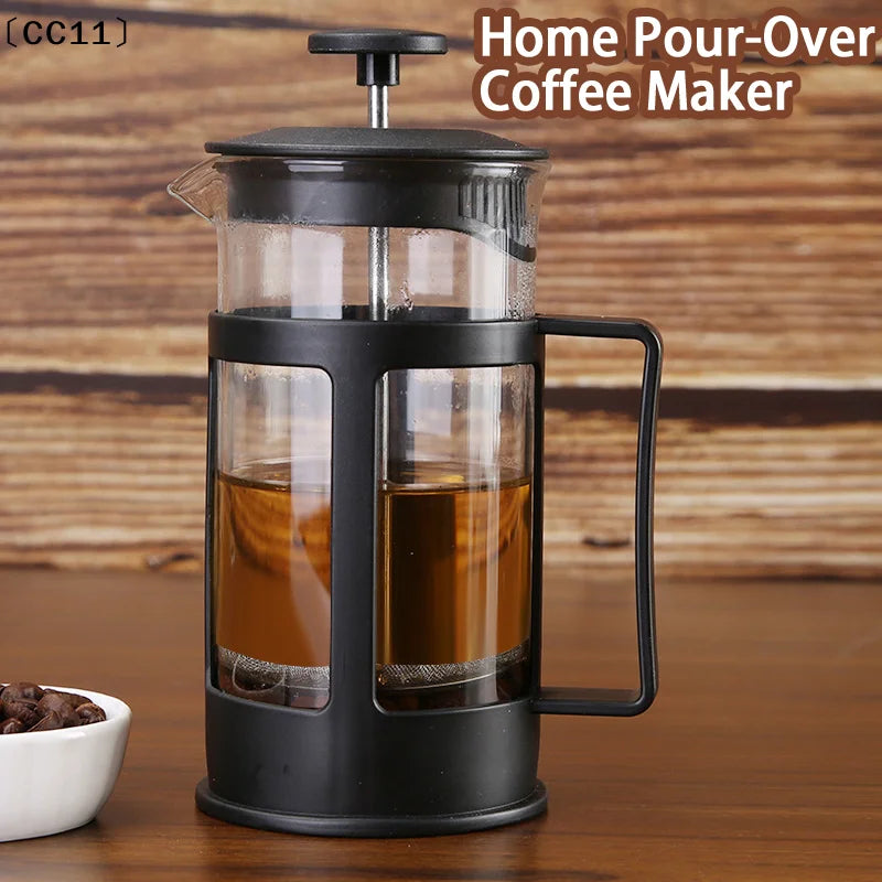Stainless Steel Filter Home Pour-over Coffee Tea Heat-resistant Glass Qme