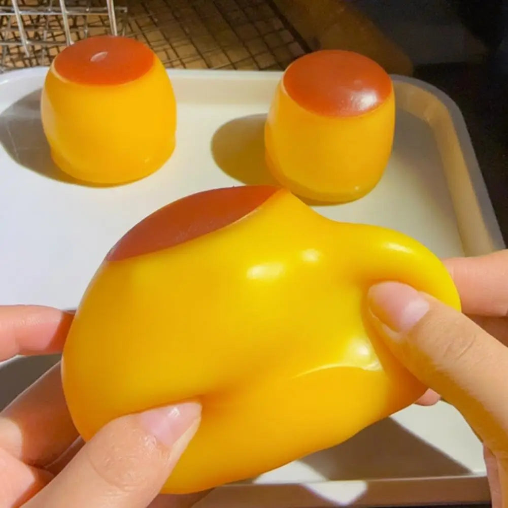 Pudding Handmade Squishy Ball Stress Relief Fidget Toy Soft Squeeze Qme