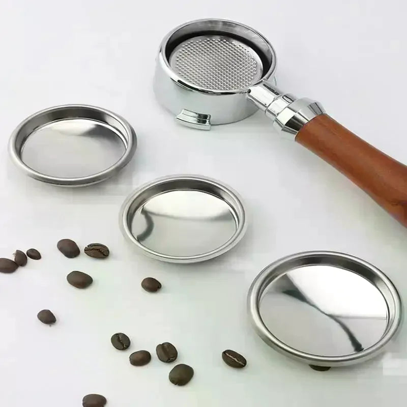 Coffee Blind Filter Bowl 51/54/58mm Stainless Steel Non Pressurized Filter Cup For Backwashing In Semi Automatic Coffee Machine Qme