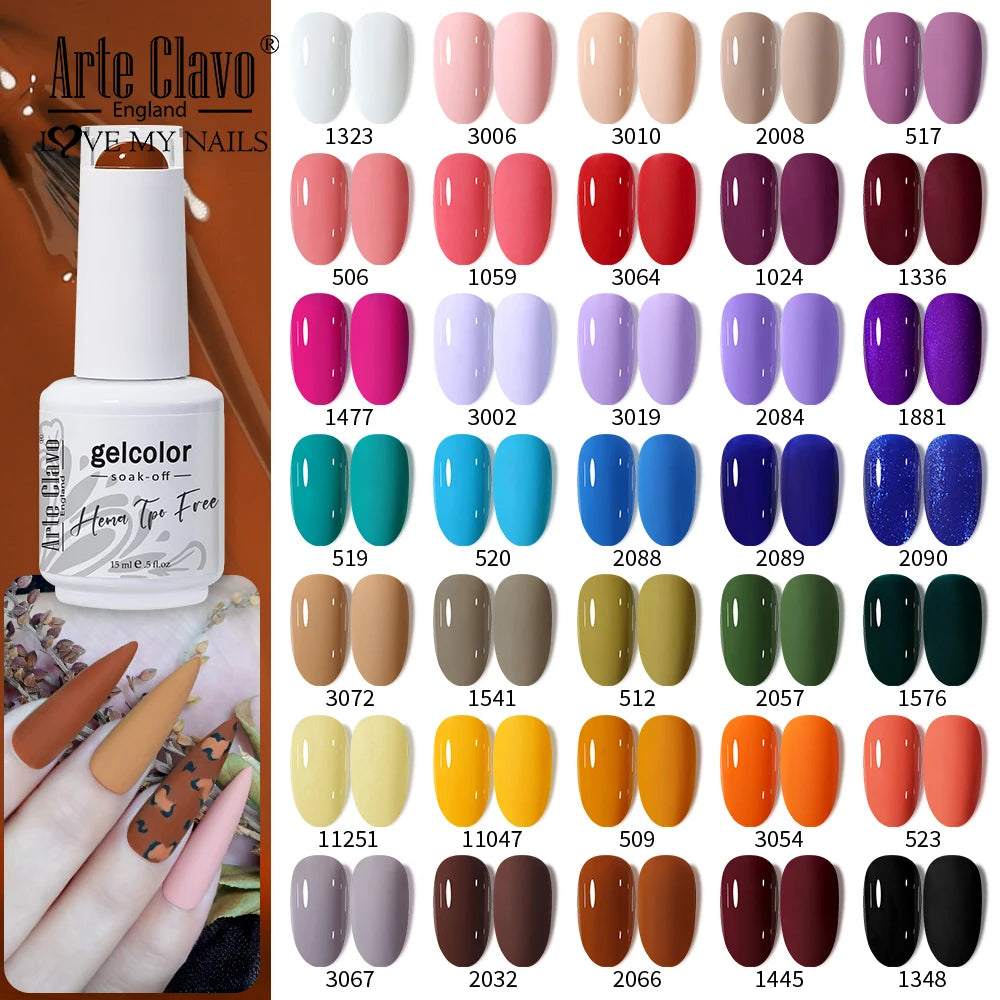 Arte Clavo Nail Art Semi Permanent Gel Polish Supplies Professionals Qme