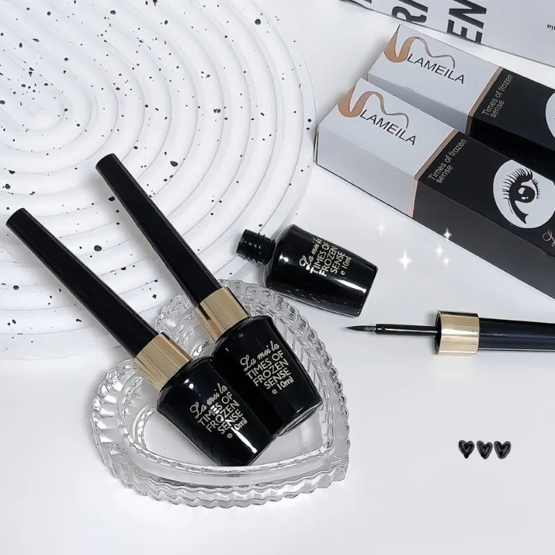 Long-lasting Black Gel Eyeliner Ultra-fine Hard-tipped Waterproof Liquid Eyeliner Pen Quick-Dry Durable Cosmetics Makeup Tool Qme