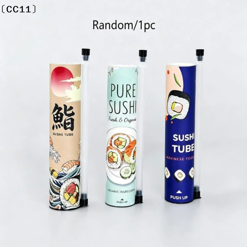 Round Sushi Push Box Sauce Straw Food Grade Mold Up Paper Bucket Qme