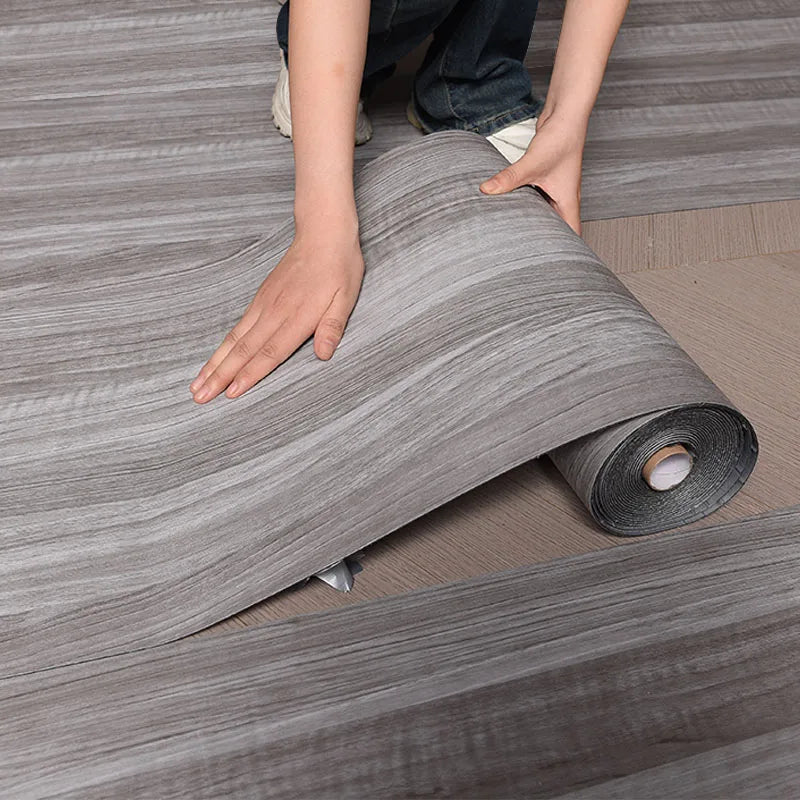 40CM Roll Material Wood Grain Self-adhesive Wall Sticker Floor Sticker Background Wall Decoration Bedroom Kitchen Waterproof Qme