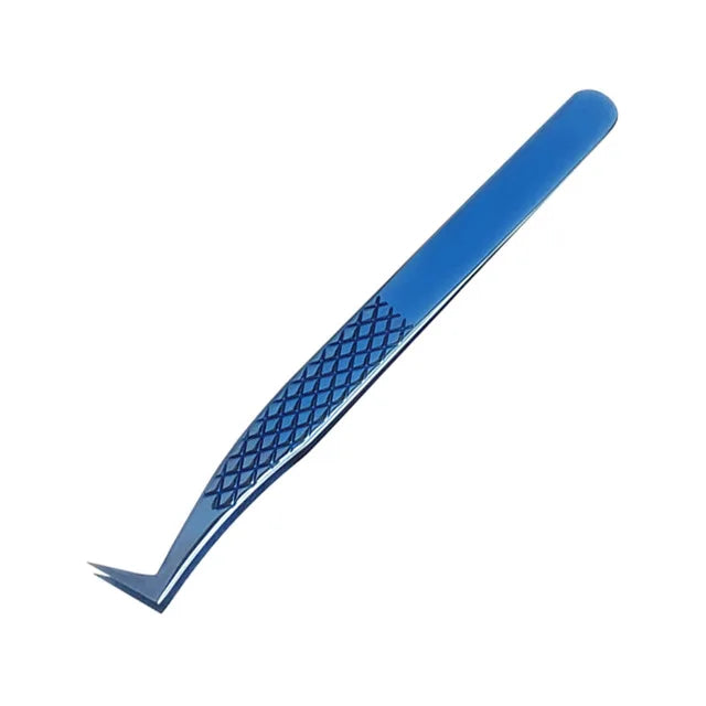 Eyelashes Tweezers Stainless Steel Superhard Precision Anti-static Qme Blue China Mainland