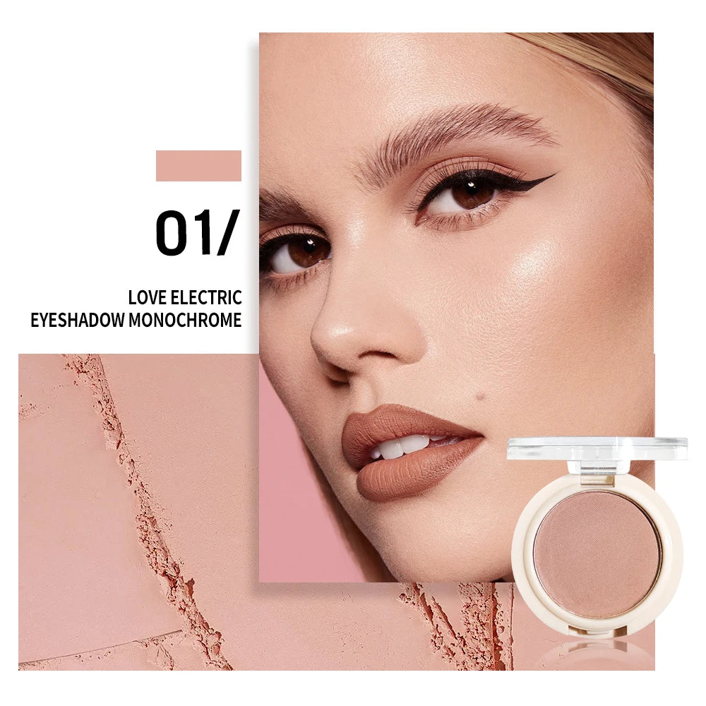 Sparkly Matte Glitter Eyeshadow Single High-pigment Easy Blend Eye Qme Matte Nude