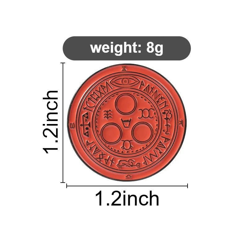Cartoon Red Round Silent Hill Enamel Pin Horror Style Classic Game Badge For Backpack Clothing Decor Collection Holiday Gifts Qme