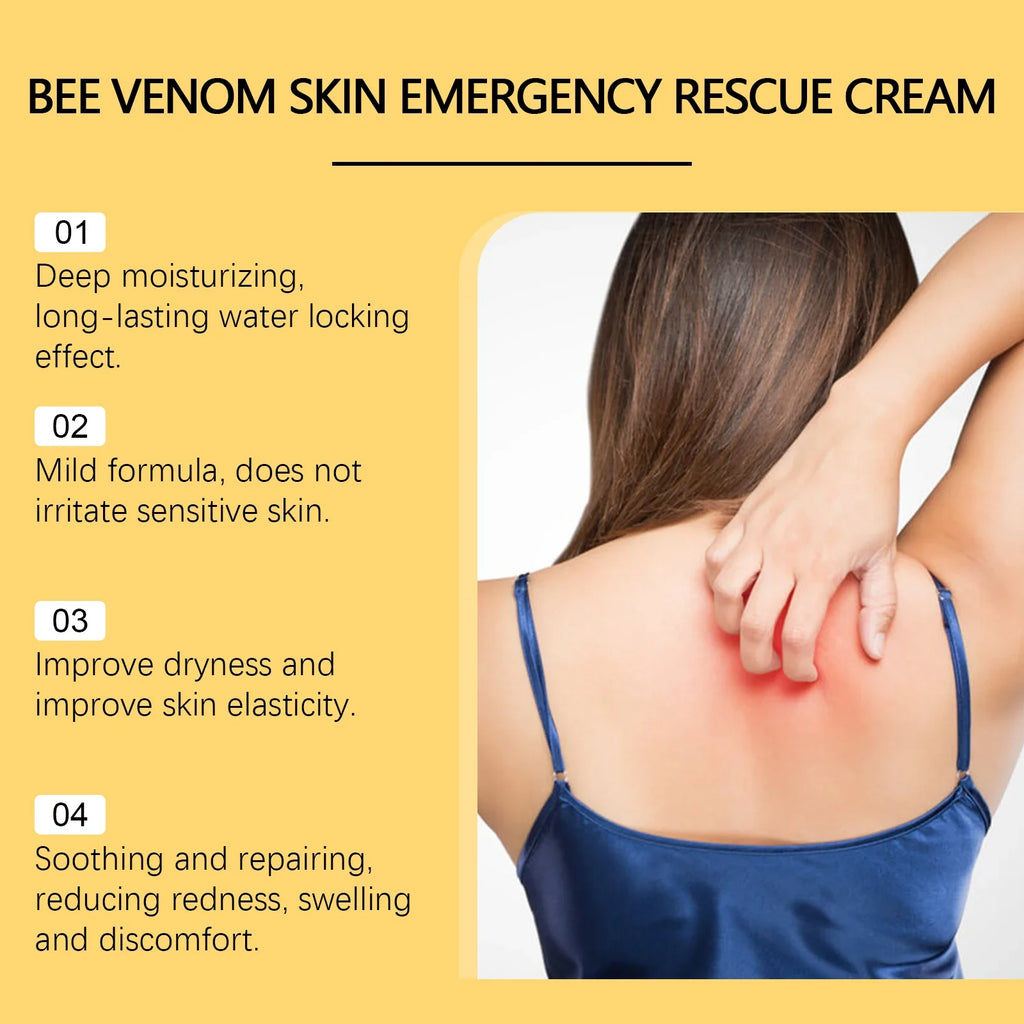 Bee Venom Face Cream Firming Lifting Soothing Lighten Redness Repair Damaged Skin Strengthen Barrier Brighten Nourish Body Cream Qme