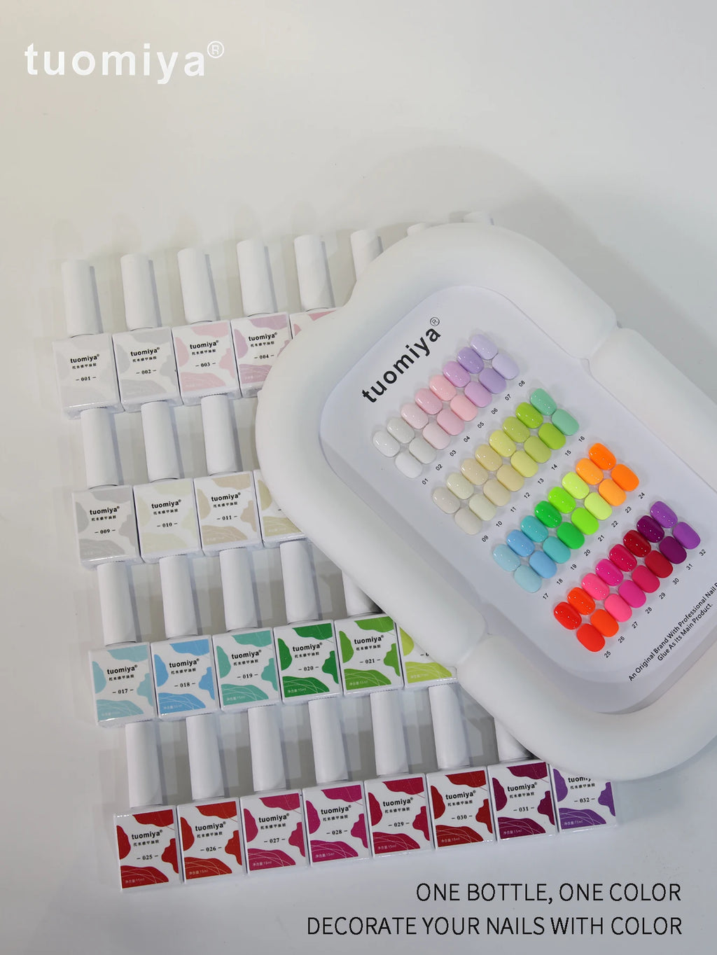 32-Color Dopamine Macaron Nail Polish Gel Chart UV DIY Art Tools Qme