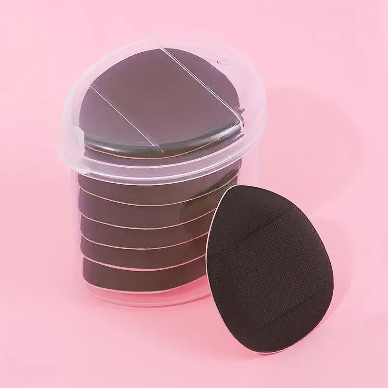 3 Fingertip Mini Puff Makeup Sponges Foundation Powder Puffs Loose Qme black 7 PCS