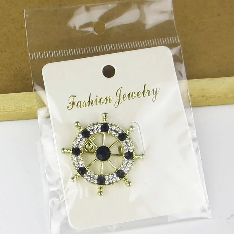 British Fashion Retro Brooch Animal Diamond Silver Pin Men Male Suit Qme rt-2 One Size