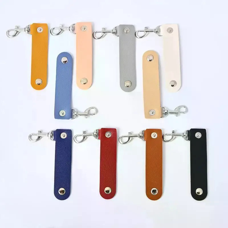 Fashion PU Leather Keychain Simple Keychain Pendant Anti-lost Key Chain Creative Car Key Strap Fashion Jewelry Bag Decoration Qme
