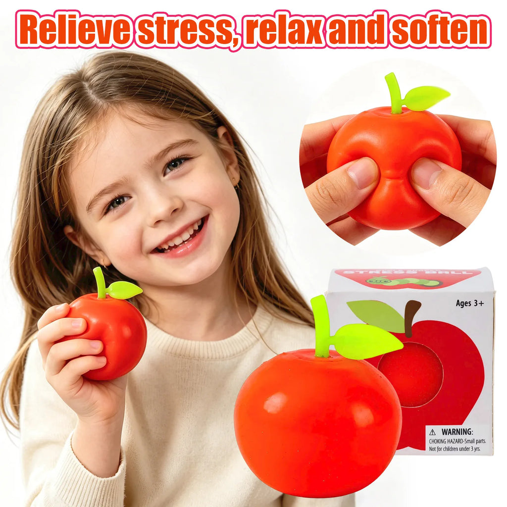 Fake Red Apple Toy for Stress Relief New Fun Daily Work Fidget Toy Holiday Party DIY Decoration Fun Gift Qme Red One Size