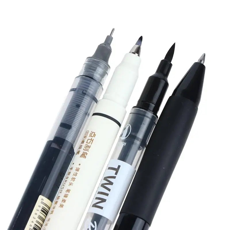 Vintage Luxury Pens Quick-dry Ink Smooth Writing Journal Pen Suitable Qme Black