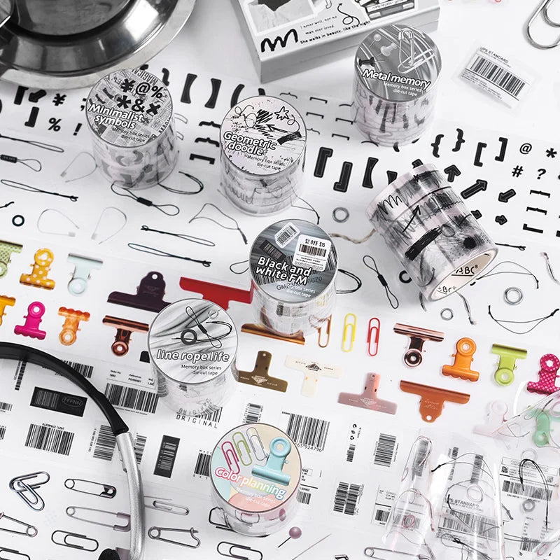 50mm*2m Kawaii Cartoon Journal Gadget Label Material PET Tape Creative DIY Collage Scrapbooking Masking Tapes School Stationery Qme